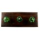Green Hexagon Glass Cut Wooden Hook Online